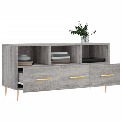 Tv-Meubel 02X36X50 Cm Bewerkt Hout Eikenkleurig Grijs sonoma