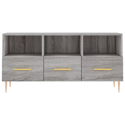 Tv-Meubel 02X36X50 Cm Bewerkt Hout Eikenkleurig Grijs sonoma