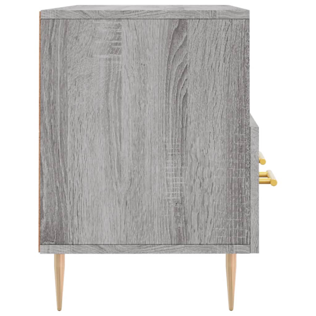 Tv-Meubel 02X36X50 Cm Bewerkt Hout Eikenkleurig Grijs sonoma