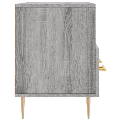 Tv-Meubel 02X36X50 Cm Bewerkt Hout Eikenkleurig Grijs sonoma