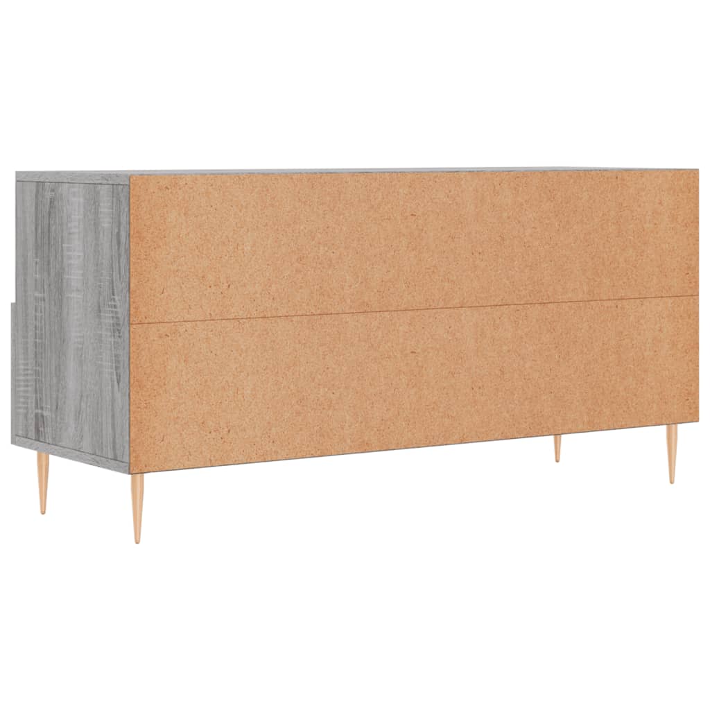 Tv-Meubel 02X36X50 Cm Bewerkt Hout Eikenkleurig Grijs sonoma