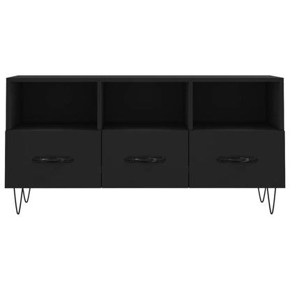 Tv-Meubel 02X36X50 Cm Bewerkt Hout Zwart