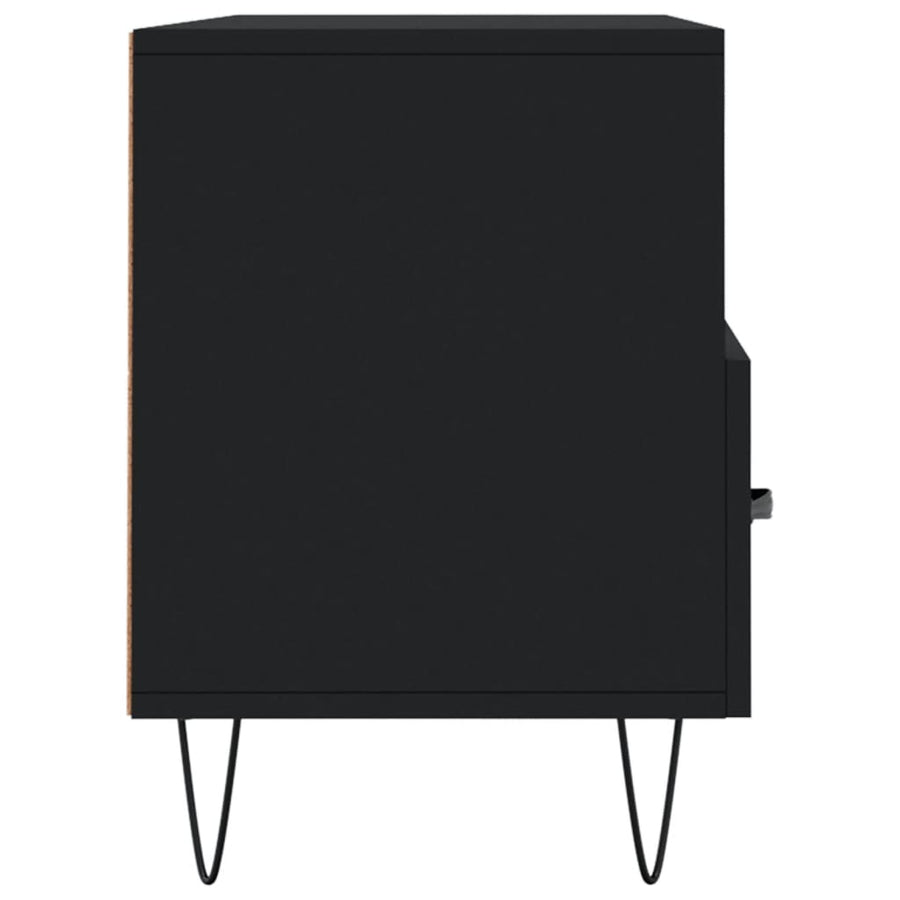 Tv-Meubel 02X36X50 Cm Bewerkt Hout Zwart