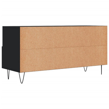 Tv-Meubel 02X36X50 Cm Bewerkt Hout Zwart