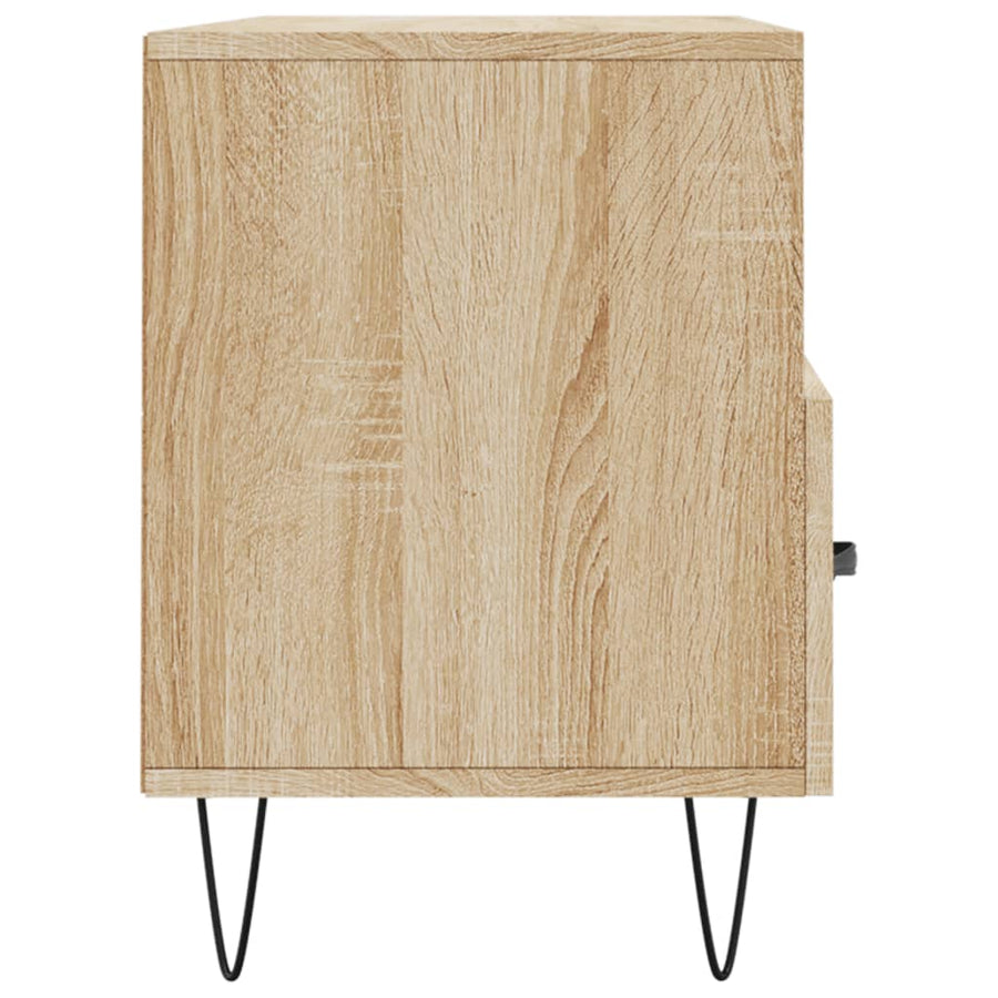 Tv-Meubel 02X36X50 Cm Bewerkt Hout Kleurig Sonoma eiken