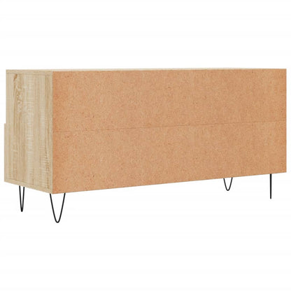 Tv-Meubel 02X36X50 Cm Bewerkt Hout Kleurig Sonoma eiken