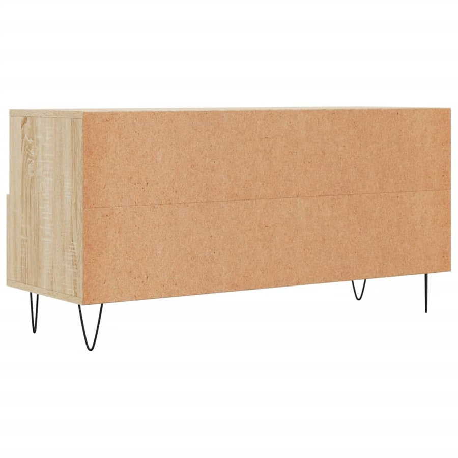 Tv-Meubel 02X36X50 Cm Bewerkt Hout Kleurig Sonoma eiken