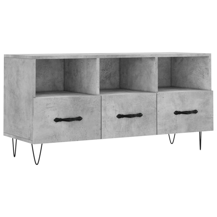 Tv-Meubel 02X36X50 Cm Bewerkt Hout Betongrijs