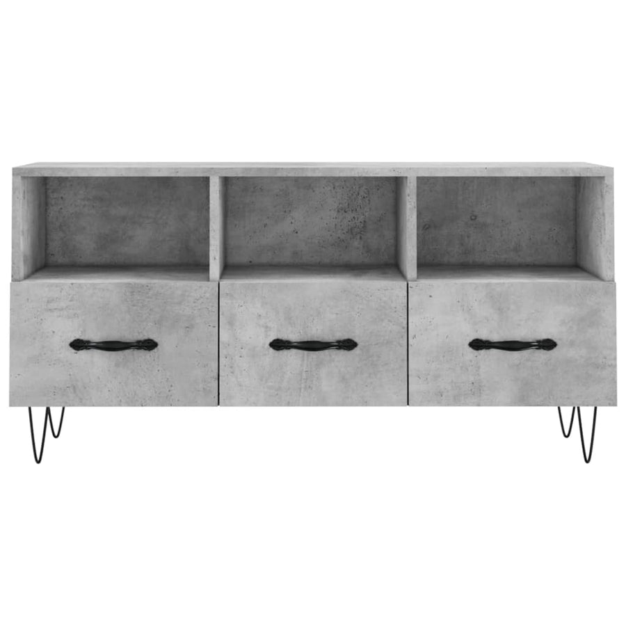 Tv-Meubel 02X36X50 Cm Bewerkt Hout Betongrijs
