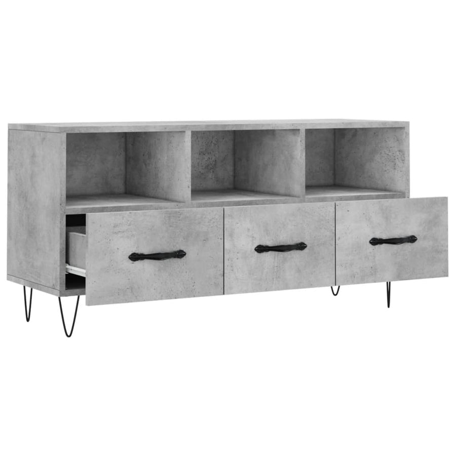 Tv-Meubel 02X36X50 Cm Bewerkt Hout Betongrijs