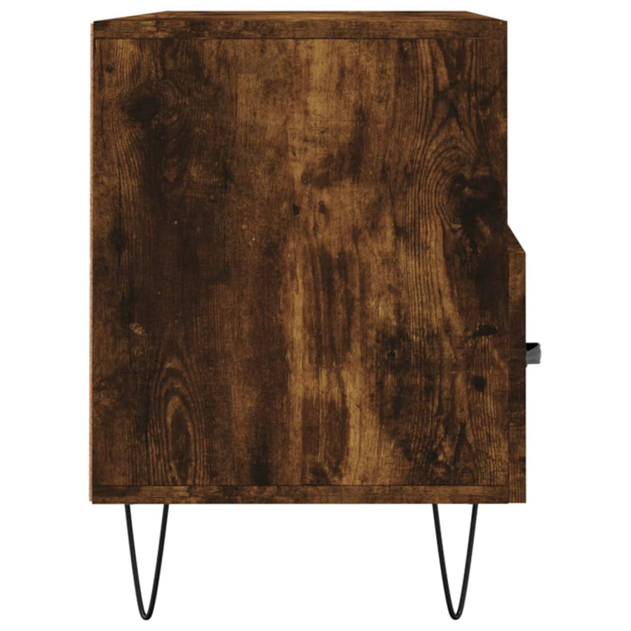 Tv-Meubel 02X36X50 Cm Bewerkt Hout Kleurig Gerookt eiken