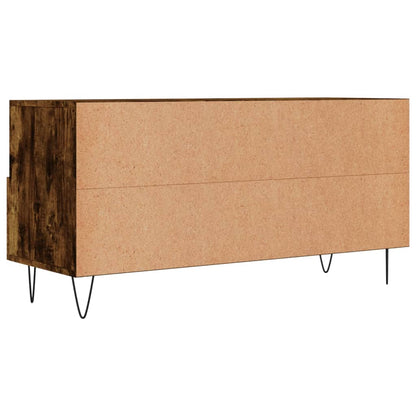 Tv-Meubel 02X36X50 Cm Bewerkt Hout Kleurig Gerookt eiken