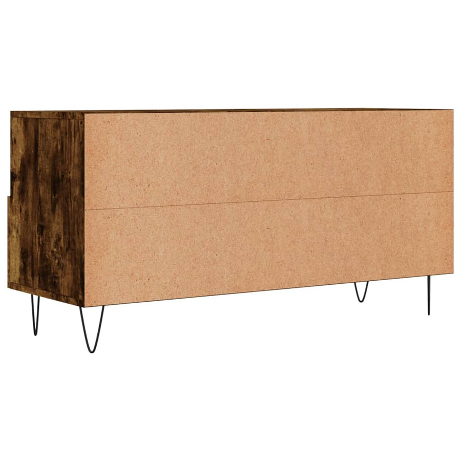 Tv-Meubel 02X36X50 Cm Bewerkt Hout Kleurig Gerookt eiken