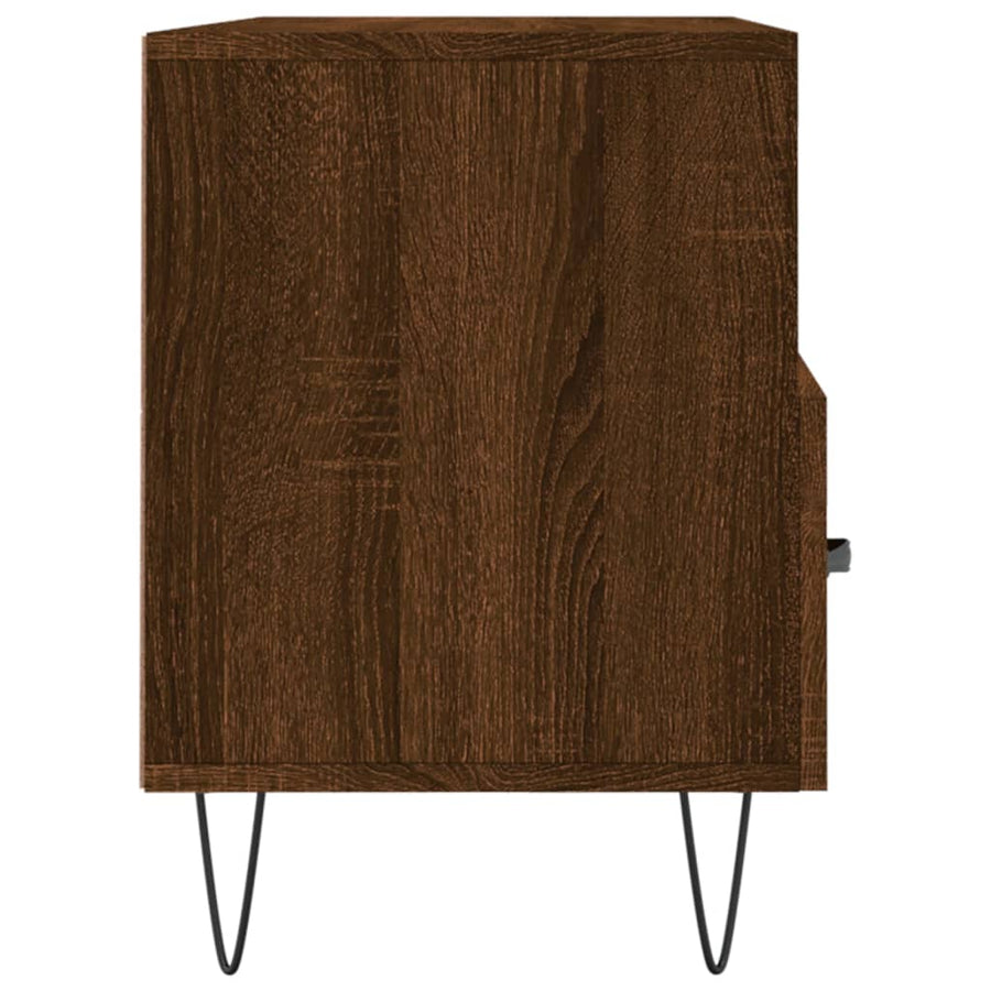Tv-Meubel 02X36X50 Cm Bewerkt Hout Bruin Eikenkleur Bruineiken