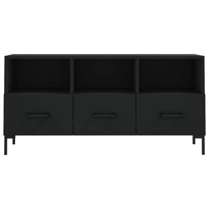 Tv-Meubel 02X36X50 Cm Bewerkt Hout Zwart