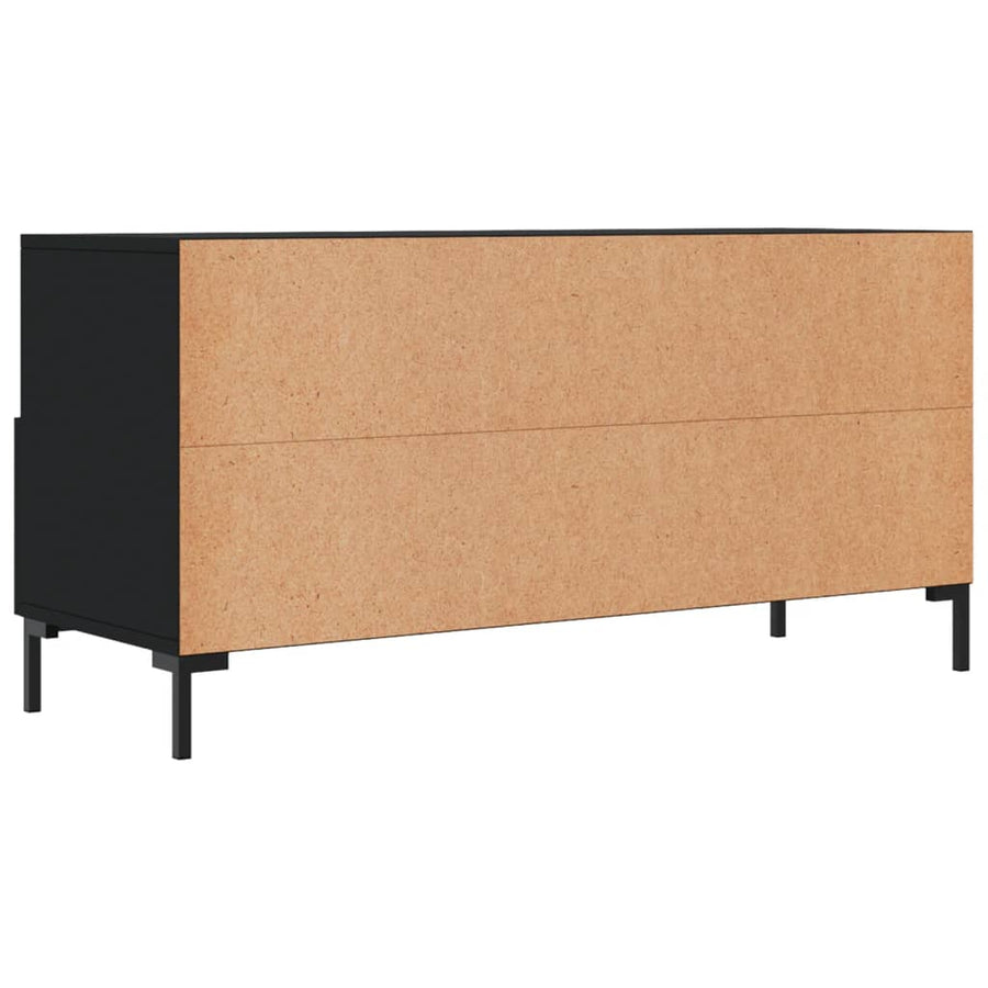 Tv-Meubel 02X36X50 Cm Bewerkt Hout Zwart
