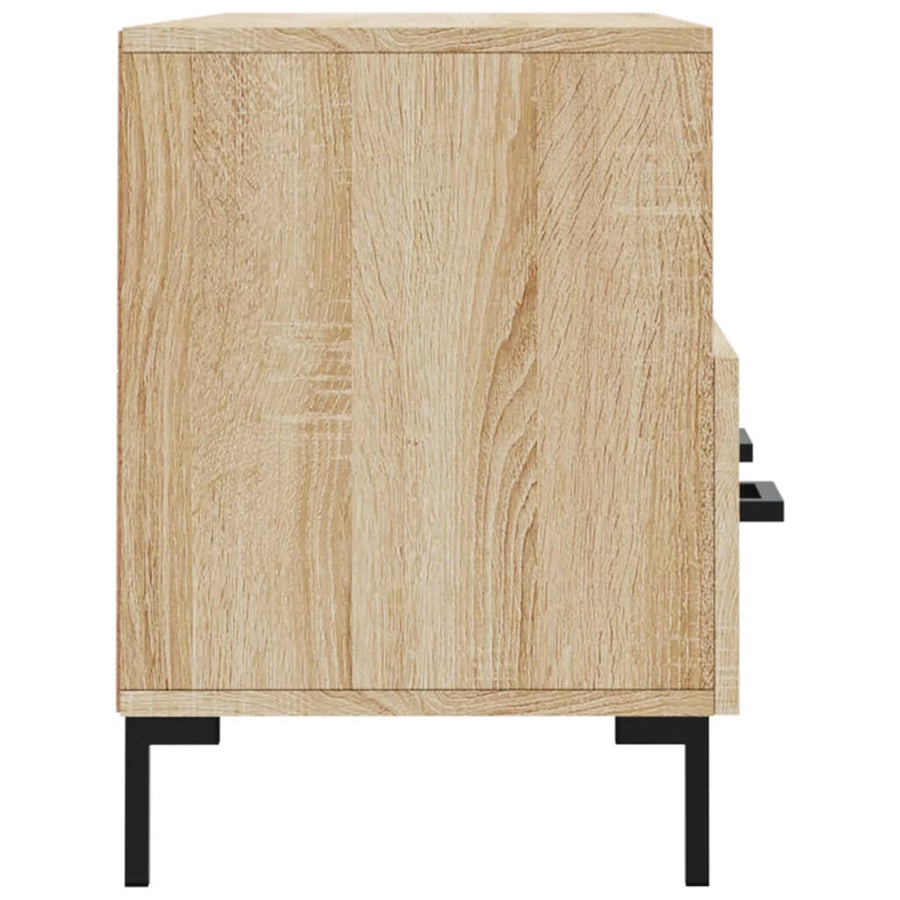 Tv-Meubel 02X36X50 Cm Bewerkt Hout Kleurig Sonoma eiken