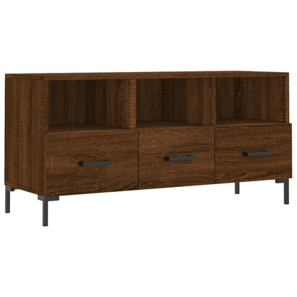 Tv-Meubel 02X36X50 Cm Bewerkt Hout Bruin Eikenkleur Bruineiken