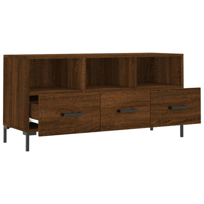 Tv-Meubel 02X36X50 Cm Bewerkt Hout Bruin Eikenkleur Bruineiken