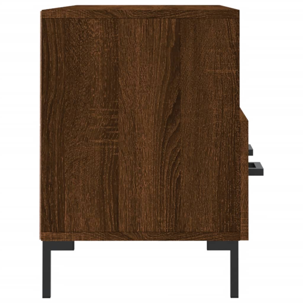 Tv-Meubel 02X36X50 Cm Bewerkt Hout Bruin Eikenkleur Bruineiken