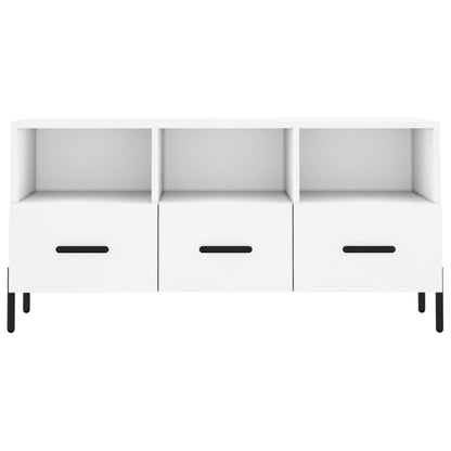Tv-Meubel 02X36X50 Cm Bewerkt Hout Wit