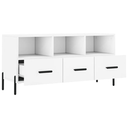 Tv-Meubel 02X36X50 Cm Bewerkt Hout Wit