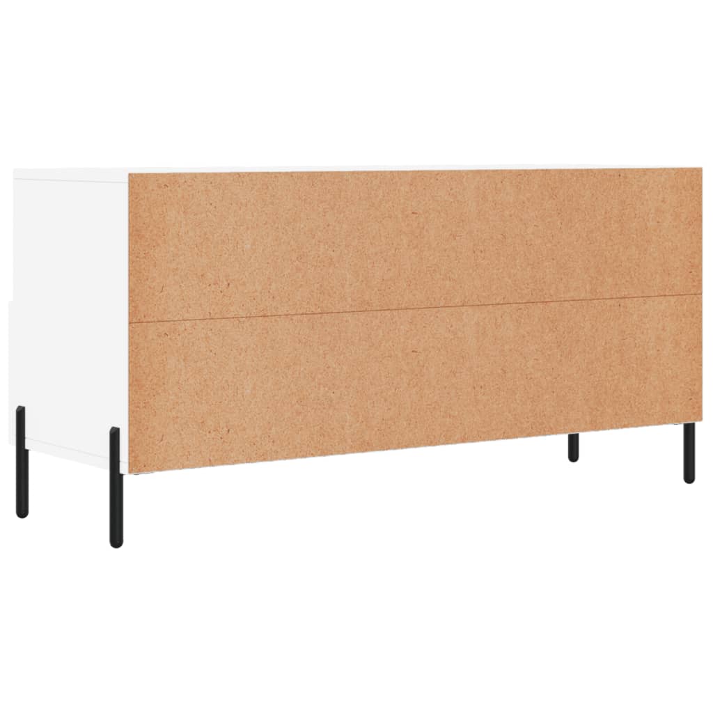 Tv-Meubel 02X36X50 Cm Bewerkt Hout Wit