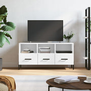 Tv-meubel 102x36x50 cm bewerkt hout wit wandmontage