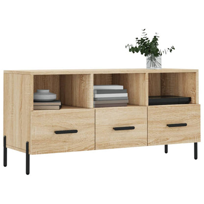 Tv-Meubel 02X36X50 Cm Bewerkt Hout Kleurig Sonoma eiken
