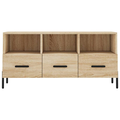 Tv-Meubel 02X36X50 Cm Bewerkt Hout Kleurig Sonoma eiken