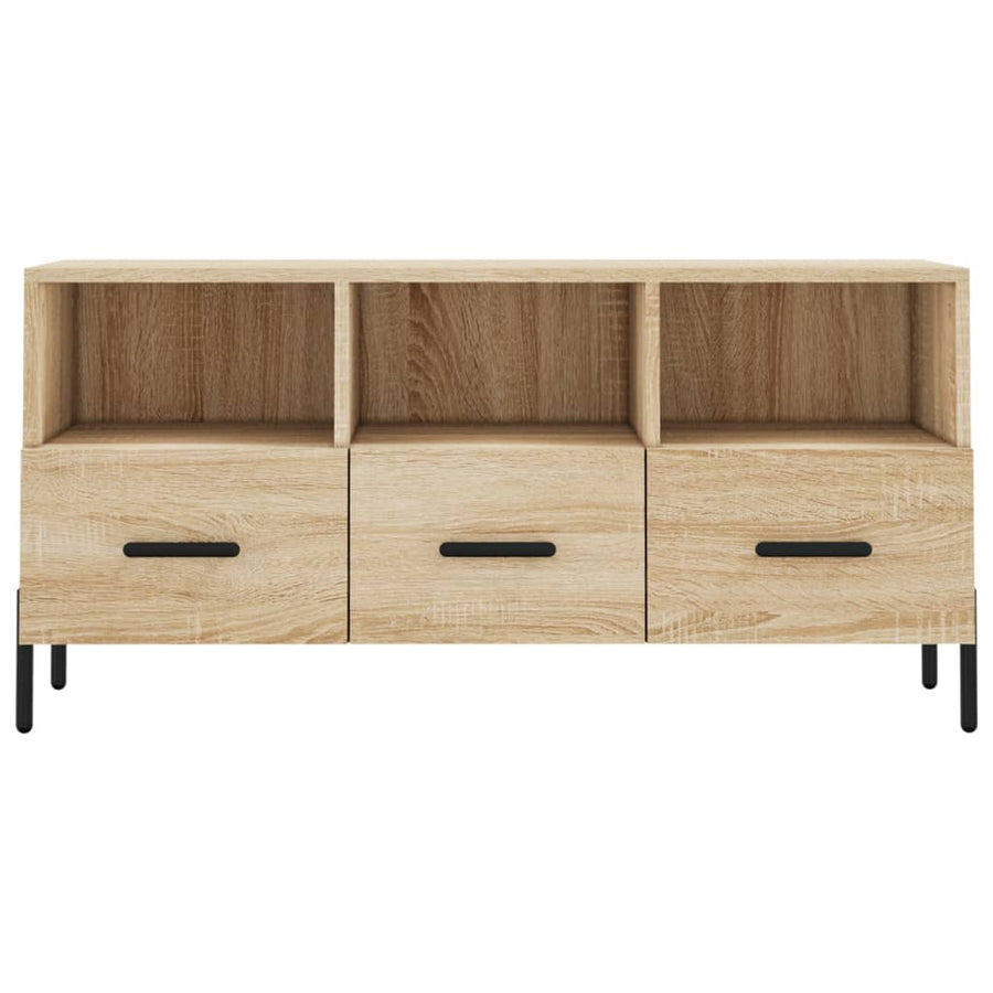 Tv-Meubel 02X36X50 Cm Bewerkt Hout Kleurig Sonoma eiken