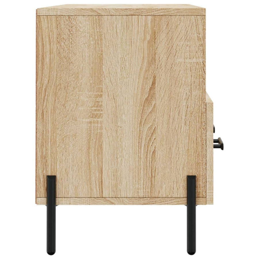 Tv-Meubel 02X36X50 Cm Bewerkt Hout Kleurig Sonoma eiken