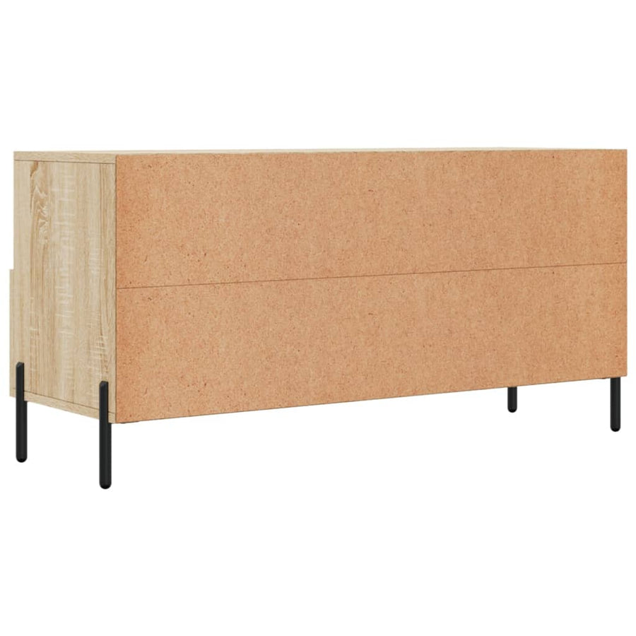 Tv-Meubel 02X36X50 Cm Bewerkt Hout Kleurig Sonoma eiken