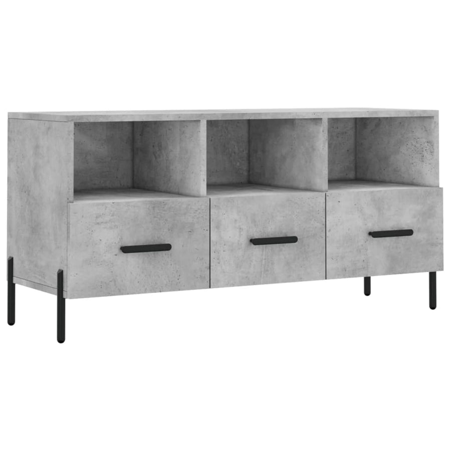 Tv-Meubel 02X36X50 Cm Bewerkt Hout Betongrijs