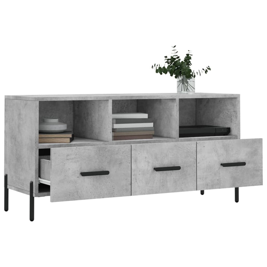 Tv-Meubel 02X36X50 Cm Bewerkt Hout Betongrijs