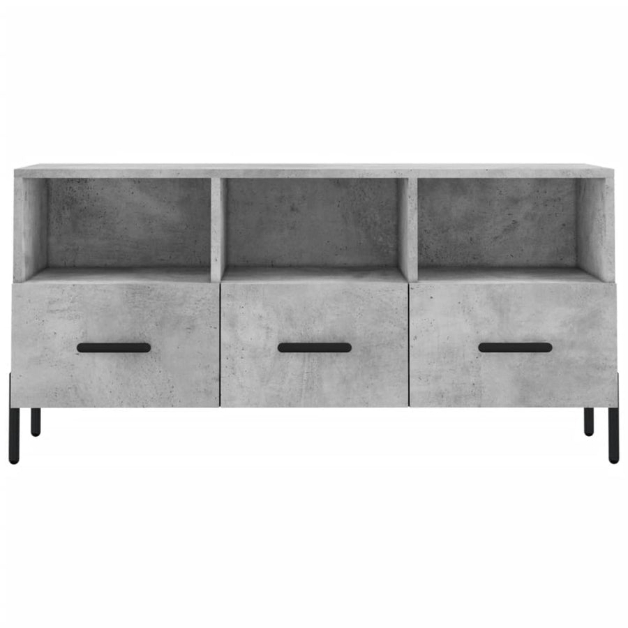 Tv-Meubel 02X36X50 Cm Bewerkt Hout Betongrijs
