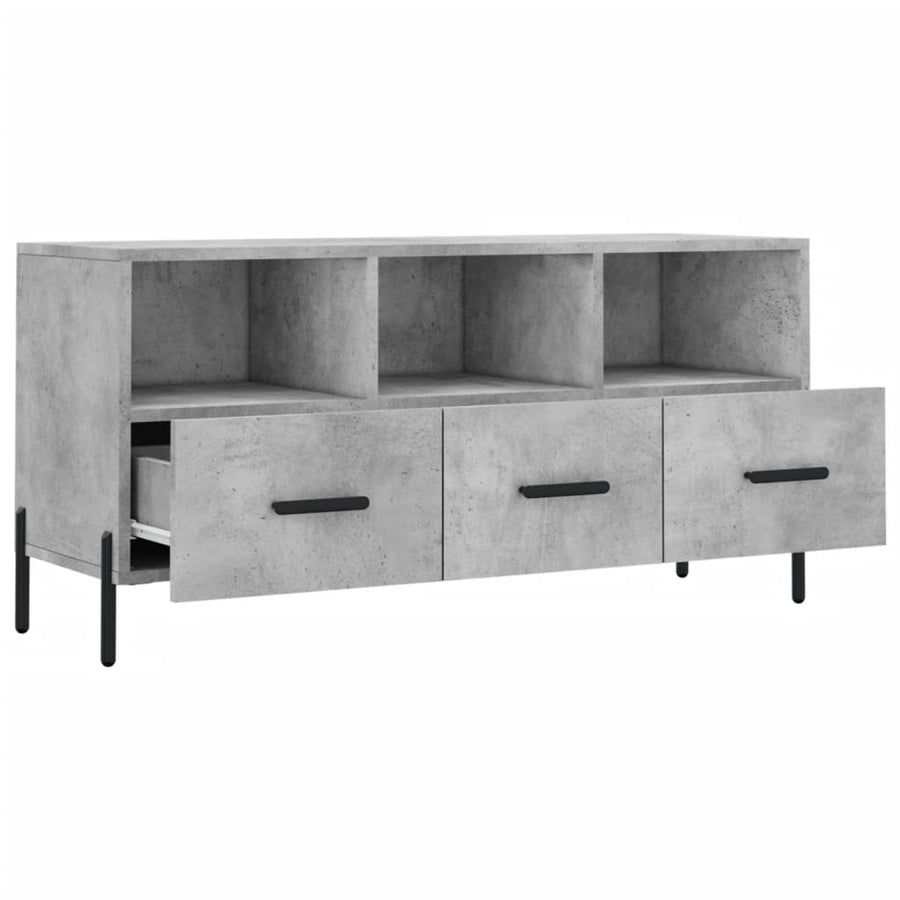Tv-Meubel 02X36X50 Cm Bewerkt Hout Betongrijs