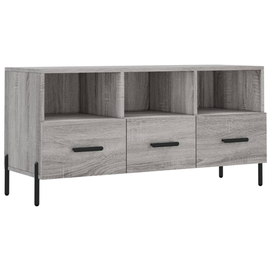 Tv-Meubel 02X36X50 Cm Bewerkt Hout Eikenkleurig Grijs sonoma