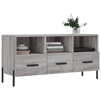 Tv-Meubel 02X36X50 Cm Bewerkt Hout Eikenkleurig Grijs sonoma