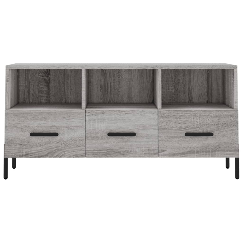 Tv-Meubel 02X36X50 Cm Bewerkt Hout Eikenkleurig Grijs sonoma