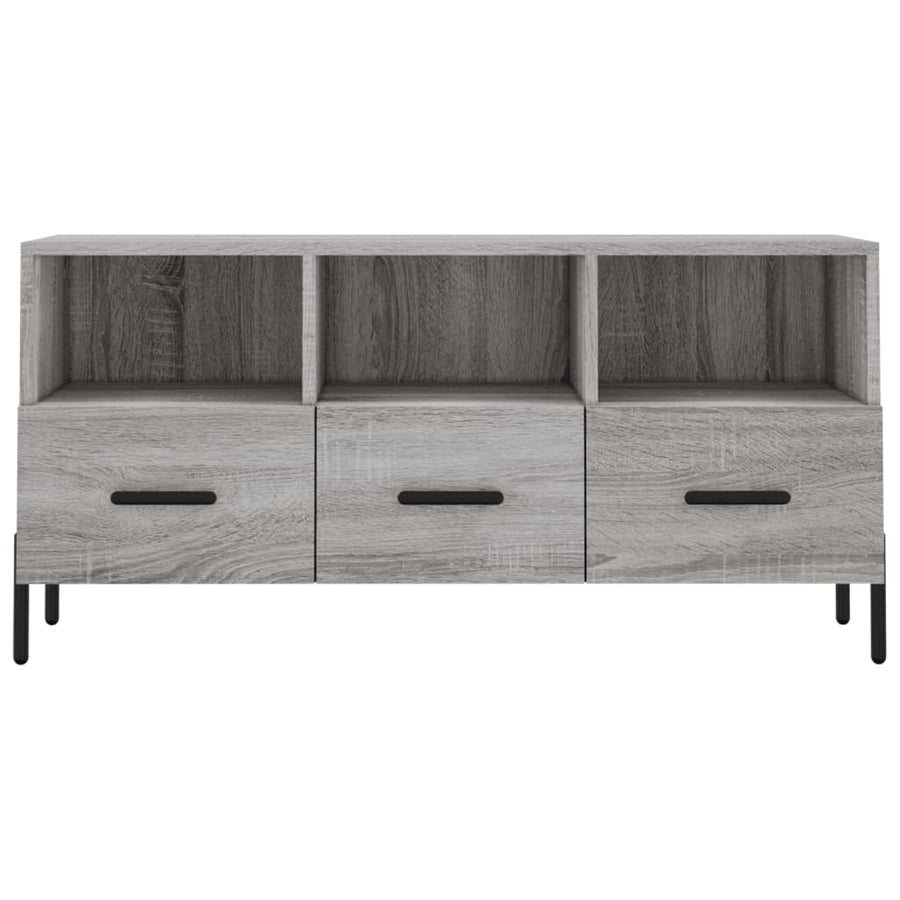 Tv-Meubel 02X36X50 Cm Bewerkt Hout Eikenkleurig Grijs sonoma
