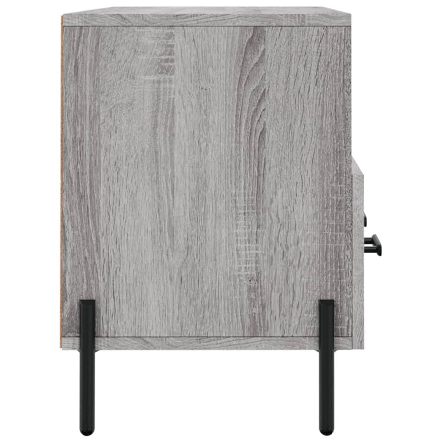 Tv-Meubel 02X36X50 Cm Bewerkt Hout Eikenkleurig Grijs sonoma