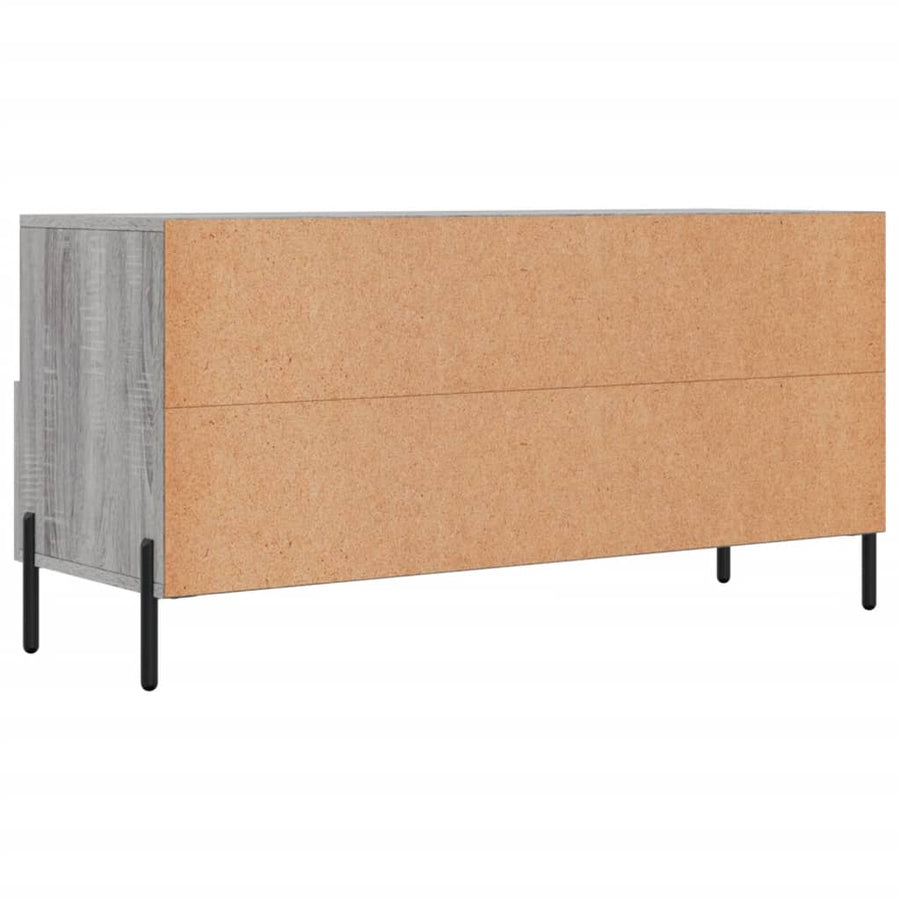 Tv-Meubel 02X36X50 Cm Bewerkt Hout Eikenkleurig Grijs sonoma