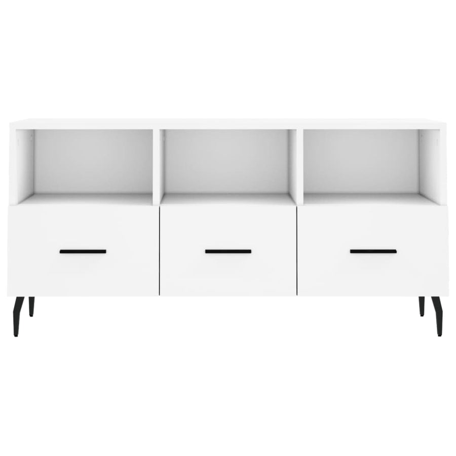 Tv-Meubel 02X36X50 Cm Bewerkt Hout Wit