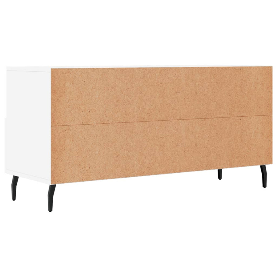 Tv-Meubel 02X36X50 Cm Bewerkt Hout Wit