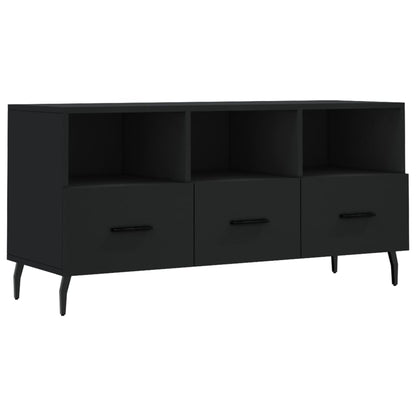Tv-Meubel 02X36X50 Cm Bewerkt Hout Zwart