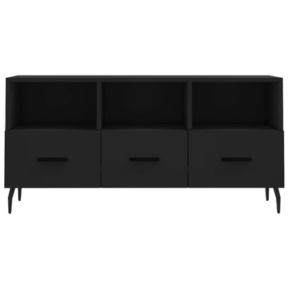 Tv-Meubel 02X36X50 Cm Bewerkt Hout Zwart