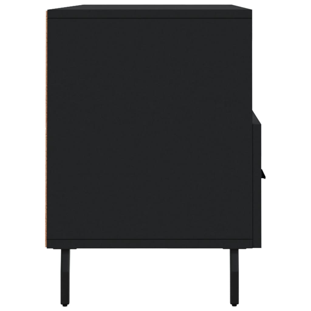 Tv-Meubel 02X36X50 Cm Bewerkt Hout Zwart