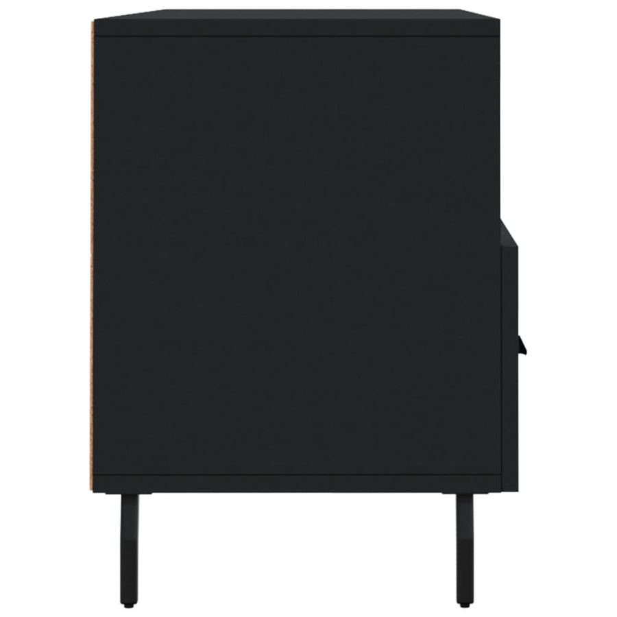 Tv-Meubel 02X36X50 Cm Bewerkt Hout Zwart