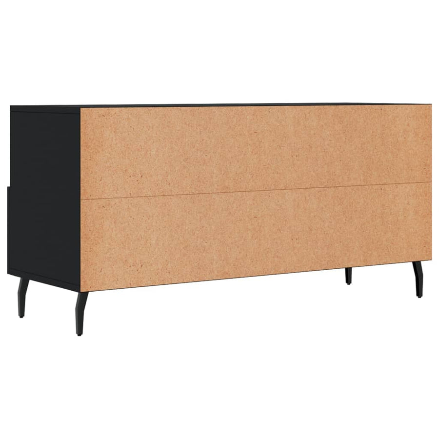 Tv-Meubel 02X36X50 Cm Bewerkt Hout Zwart